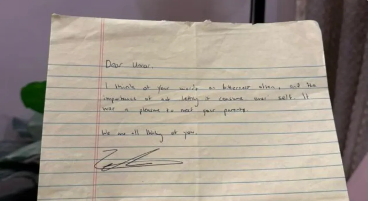 New York City mayor Zohran Mamdani has sent a handwritten note to jailed activist Umar Khalid. (Photo: X/ @banojyotsna)